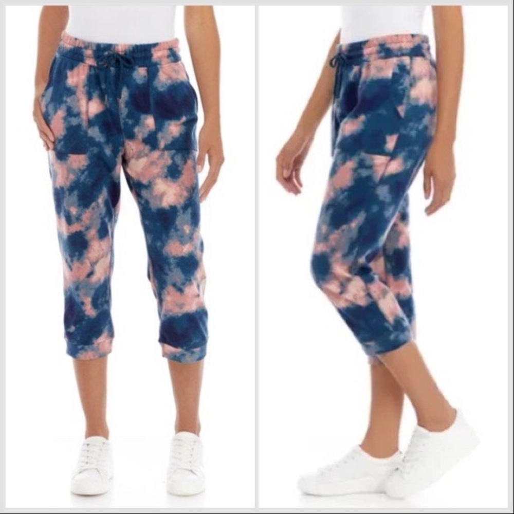 H by Halston Studio Tie-Dye cropped Sweatpants M